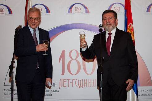 Зам. министра иностранных дел РФ А.В. Грушко и посол Сербии Славенко Терзич, 15 февраля 2018 года