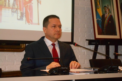 Чрезвычайный и Полномочный Посол Боливарианской Республики Венесуэлы в России Карлос Рафаэль Фариа Тортоса, 23 мая 2018 года