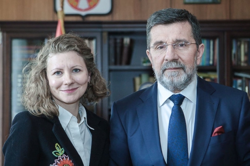 Посол Республики Сербия в РФ и Туркменистане г-н Славенко Терзич с главным редактором МР Д.Живихиной