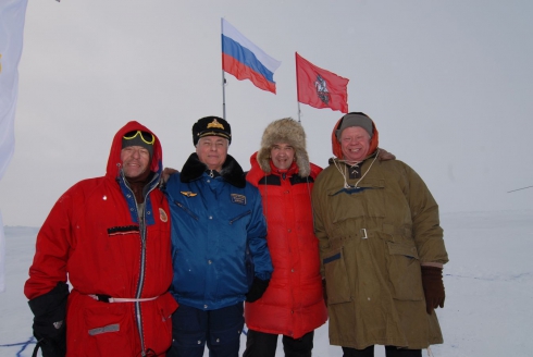 На  Северном полюсе, апрель 2009 г.