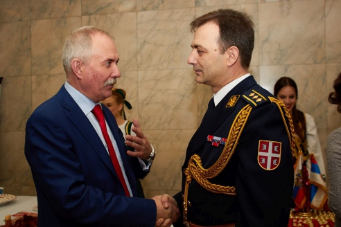 Генеральный директор МР Н.А. Кузнецов и Атташе по вопросам обороны Республики Сербии полковник Будимир Гайич, 15 февраля 2018 года