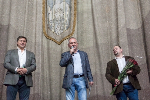 Г.Таранда, Н.Кузнецов, И.Артемьев-Сысоев на сцене КЦ "Москвич", 14 июня 2016 года