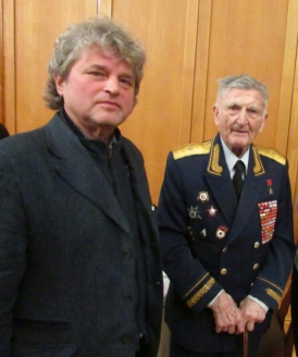 И.Шумейко с Героем Советского Союза генерал-майором С.М. Крамаренко, 20 марта 2018 года